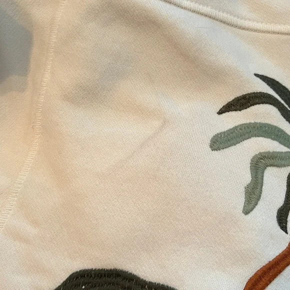 Anthro x Celandine Oversized Graphic Ivory Sweatshirt Sz L/XL NWT - Picture 11 of 16